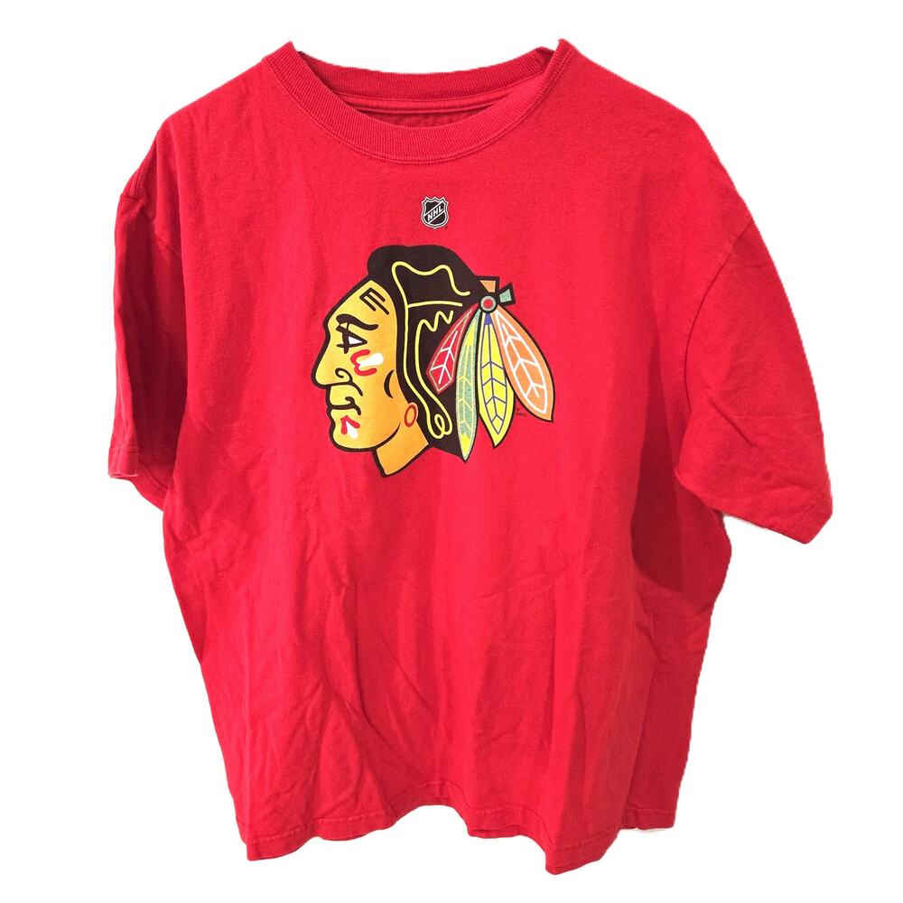 Reebok Sz Large Chicago Blackhawks Hossa Jersey T-Shirt